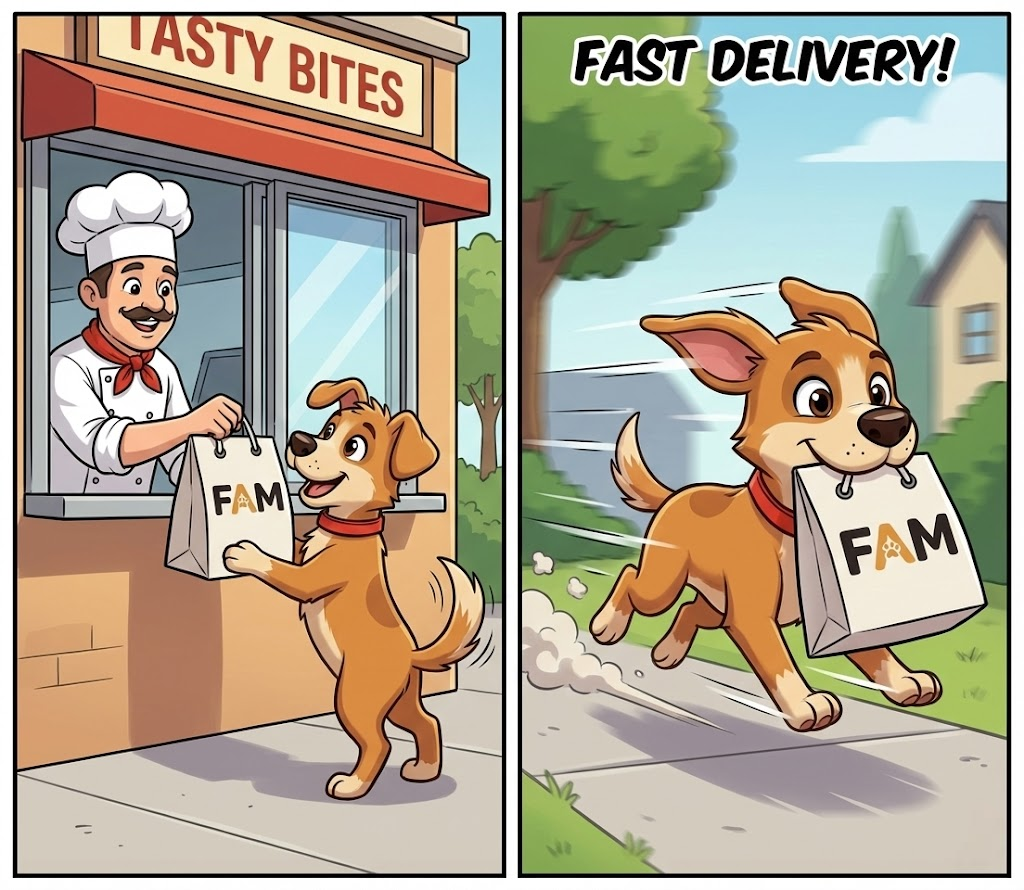 At Fetch A Meal (FAM), we make it easy to order your favorite meals and have them delivered to your home, office or school. There's no app to download or need for confidential passwords. 